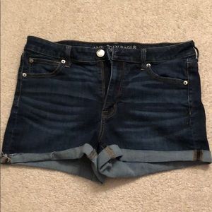 AE high waisted, super stretch jean shorts